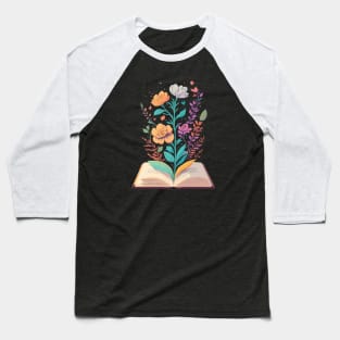 Flowers growing from book Baseball T-Shirt